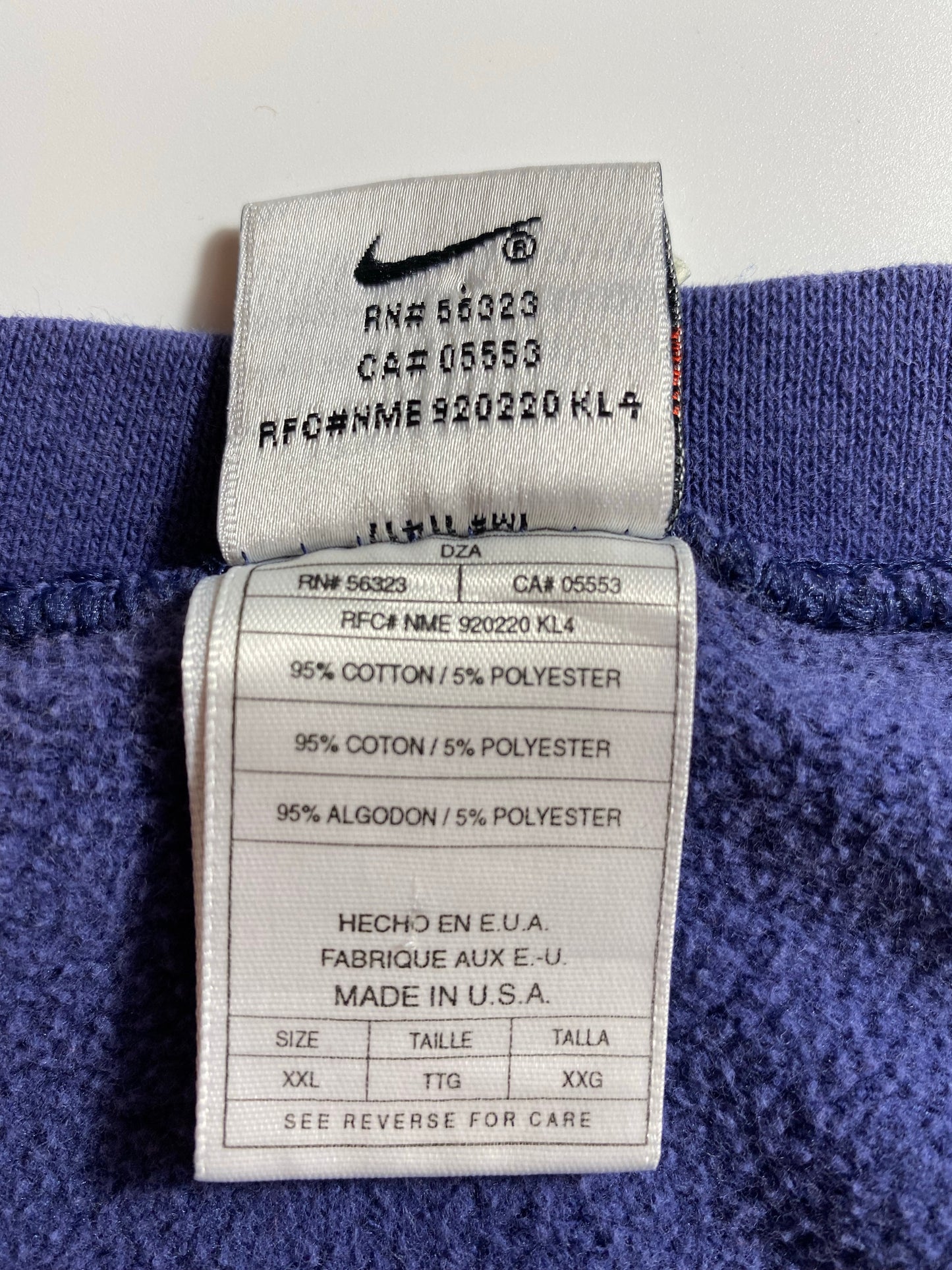 90's NIKE MINI SWOOSH Made in USA Size XXL Vintage Sweat-Shirt / K6706