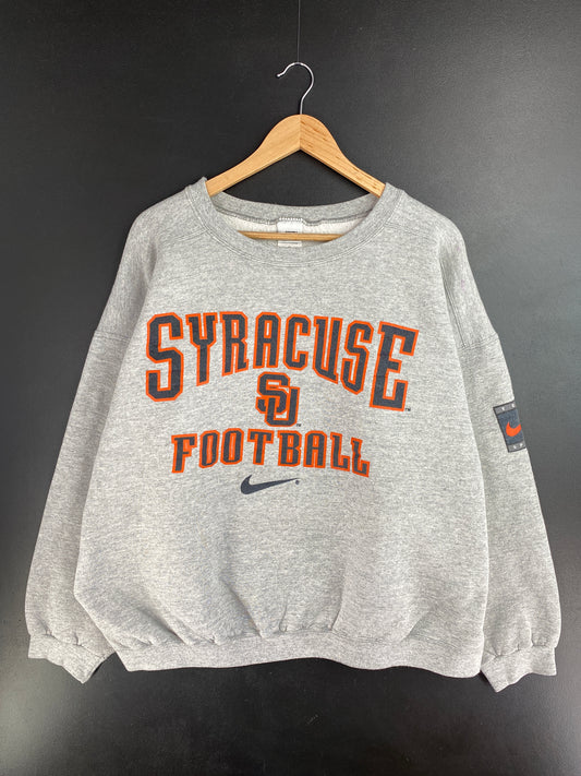90's NIKE x SYRACUSE Made in USA Size XL Vintage College Sweat-Shirt / E266