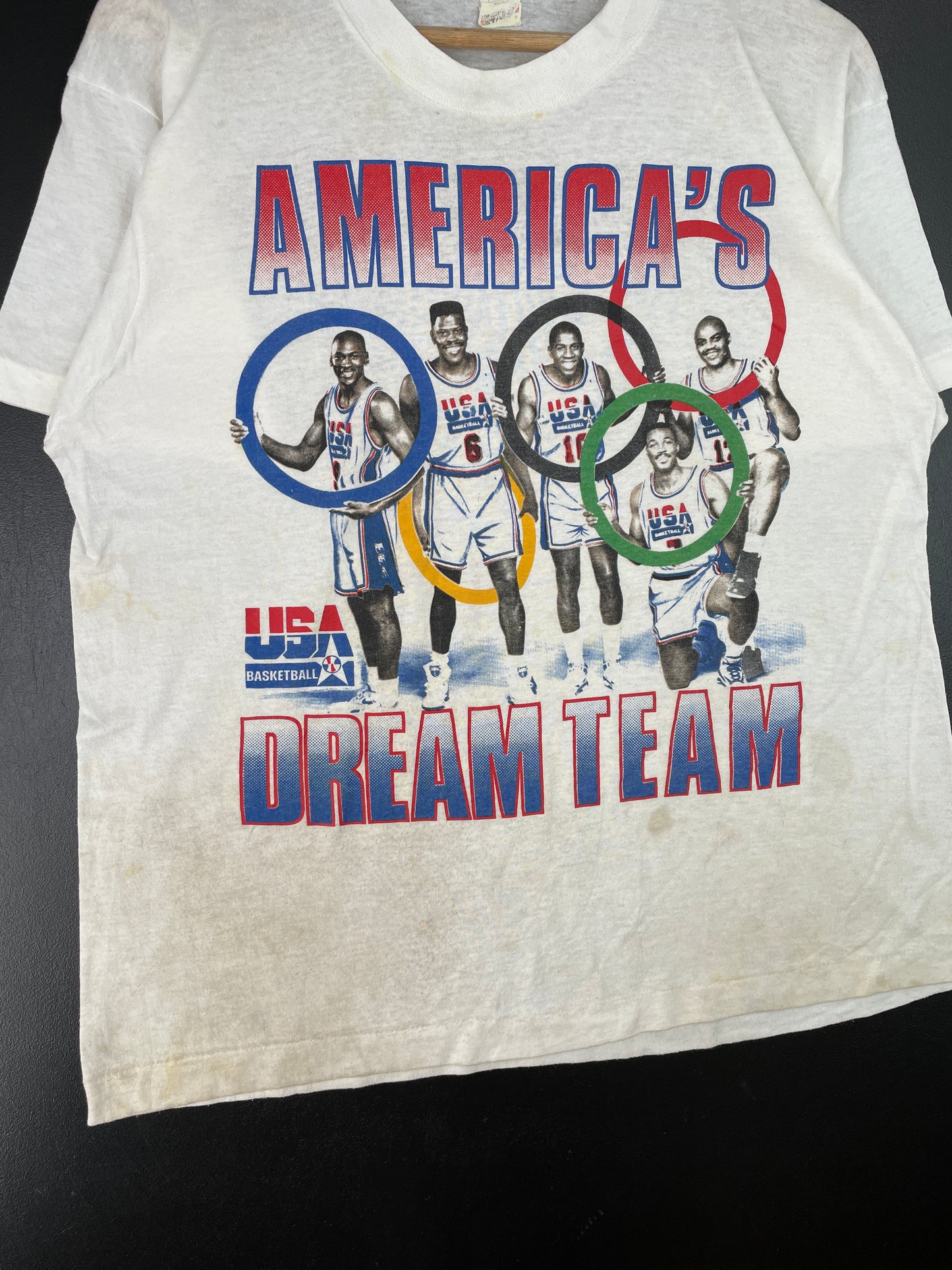 90's AMERICAN'S DREAM TEAM OLYMPIC Size L Vintage NBA T-Shirt / A6789