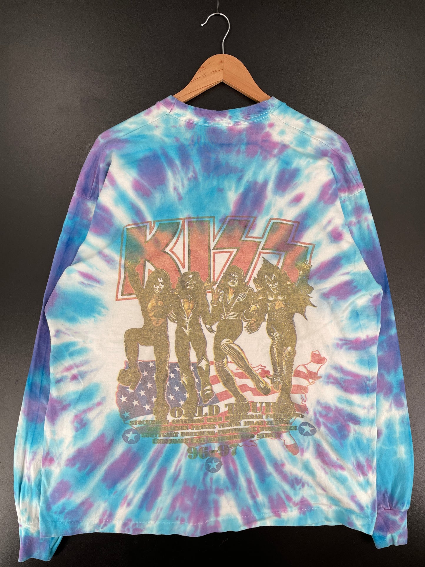 .1996 KISS Size XXL Vintage Music Long Sleeve T-Shirt / E5806T
