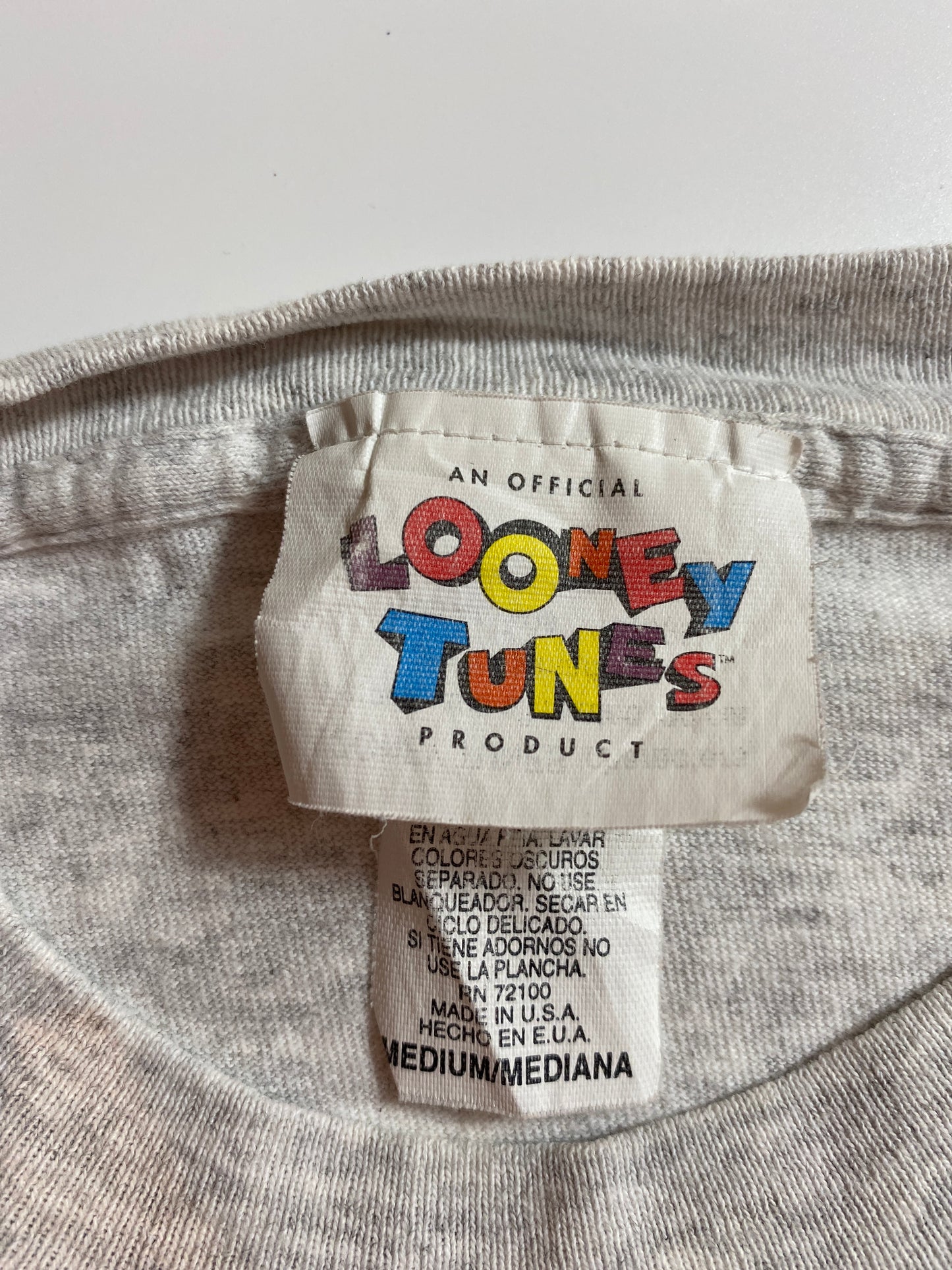 1995' LOONEY TUNES TAZ Made in USA Size M Vintage T-Shirts / k40