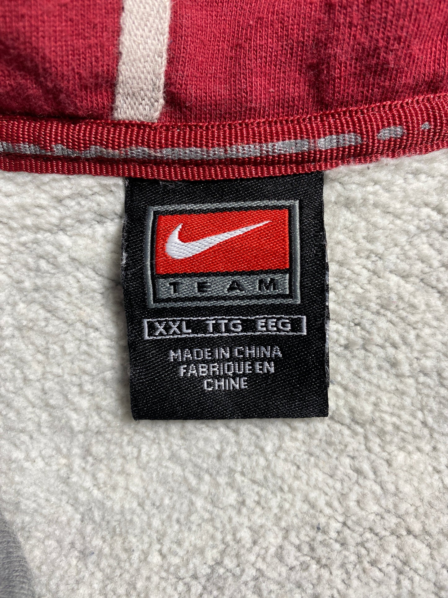 00’ NIKE x ALABAMA CRIMSON Size XXL Vintage College Hoodie Sweat-Shirt / E3714S