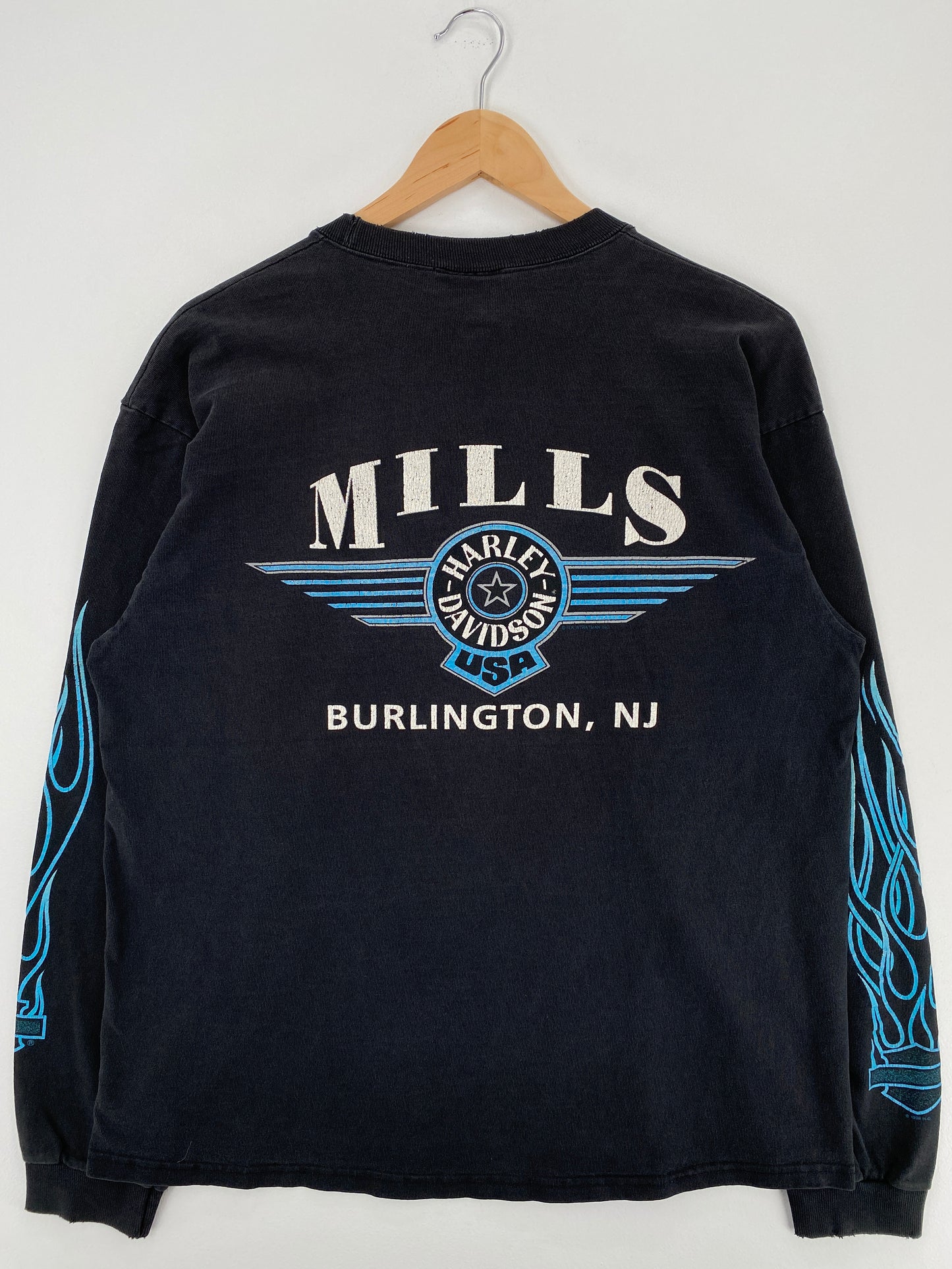 1996 HARLEY DAVIDSON Made in USA Size L Vintage Long Sleeve T-Shirts / A3976