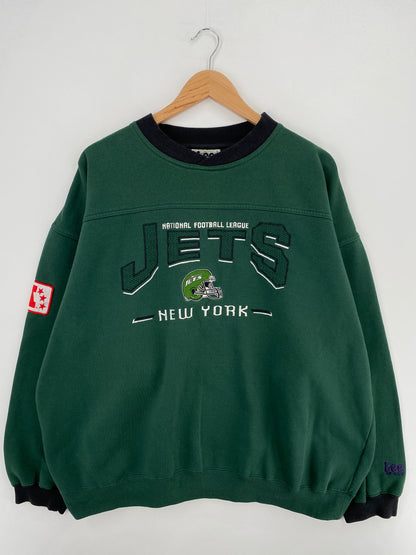 90's NEW YORK JETS Size XL Vintage NFL Sweat-Shirt / A5147