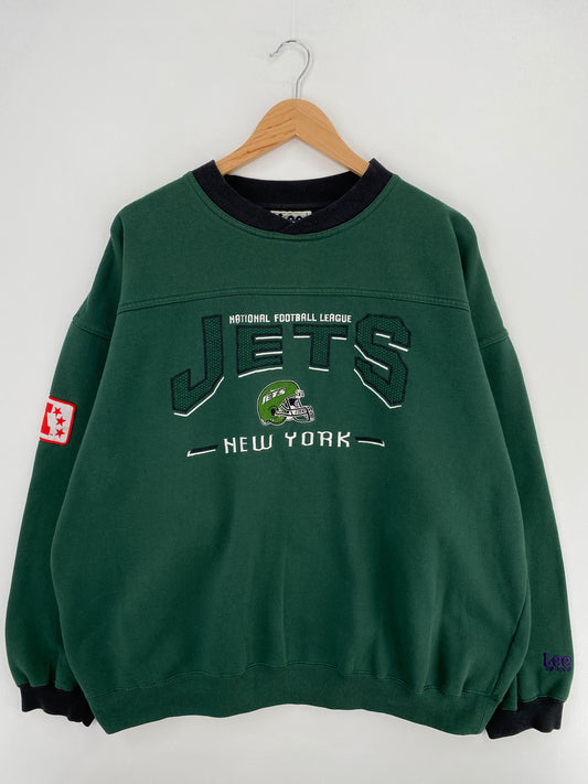 90's NEW YORK JETS Size XL Vintage NFL Sweat-Shirt / A5147