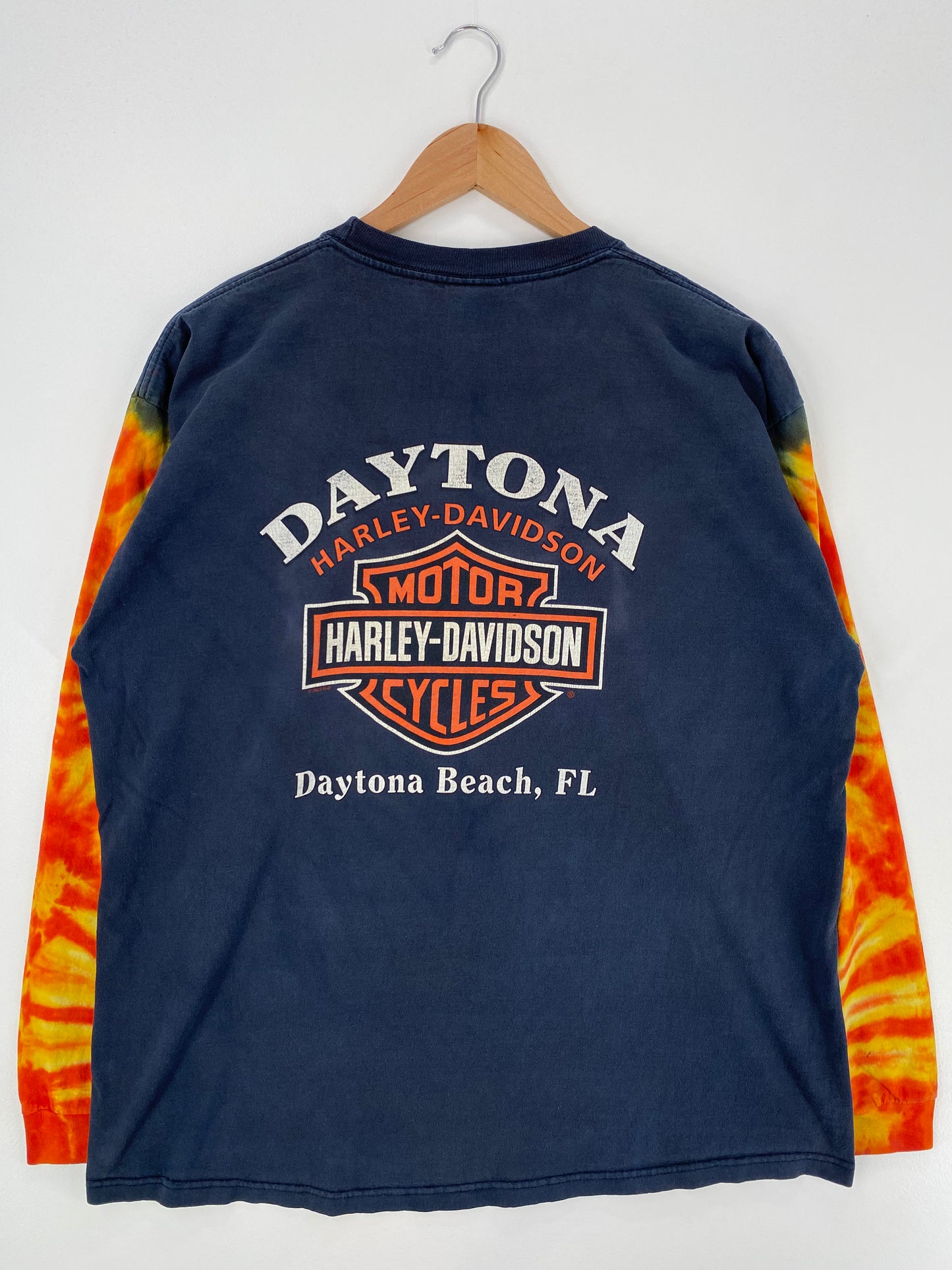 2001 HARLEY DAVIDSON Made in USA Size L Vintage Long Sleeve T-Shirt / A676