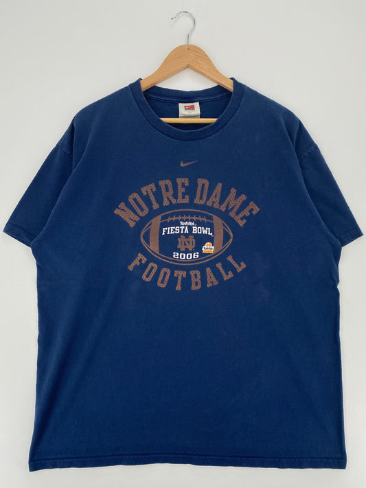 00' NIKE NOTRE DAME FIGHTING IRISH Size XL Vintage College T-Shirts / A1691