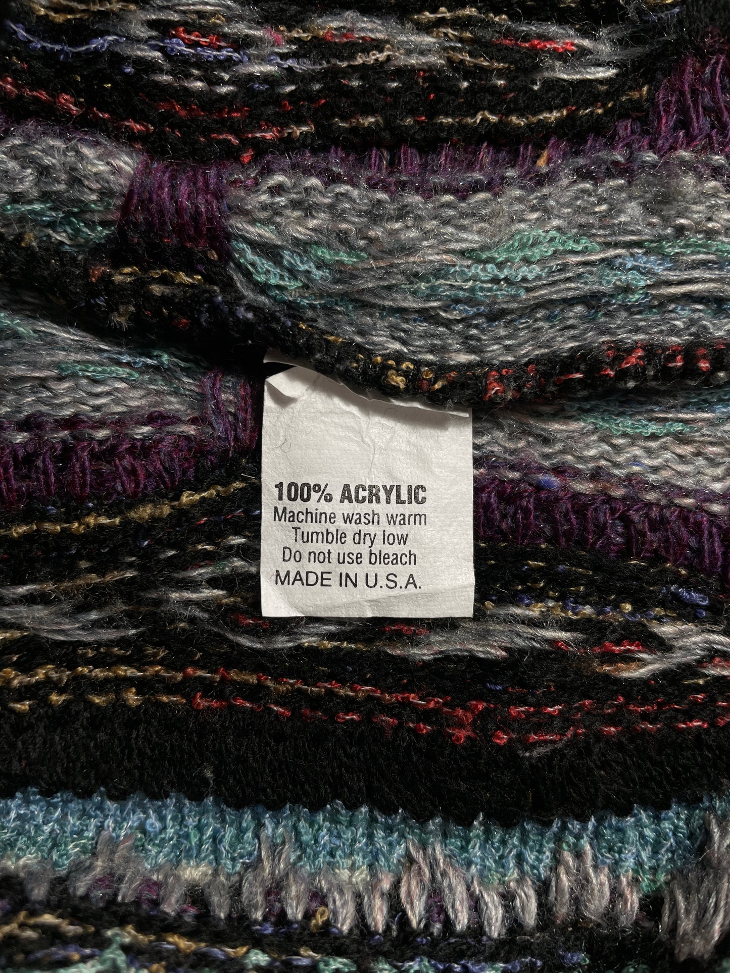 Vintage COOGI Style Made in USA Size M Acrylic Knit Sweater / E3688K