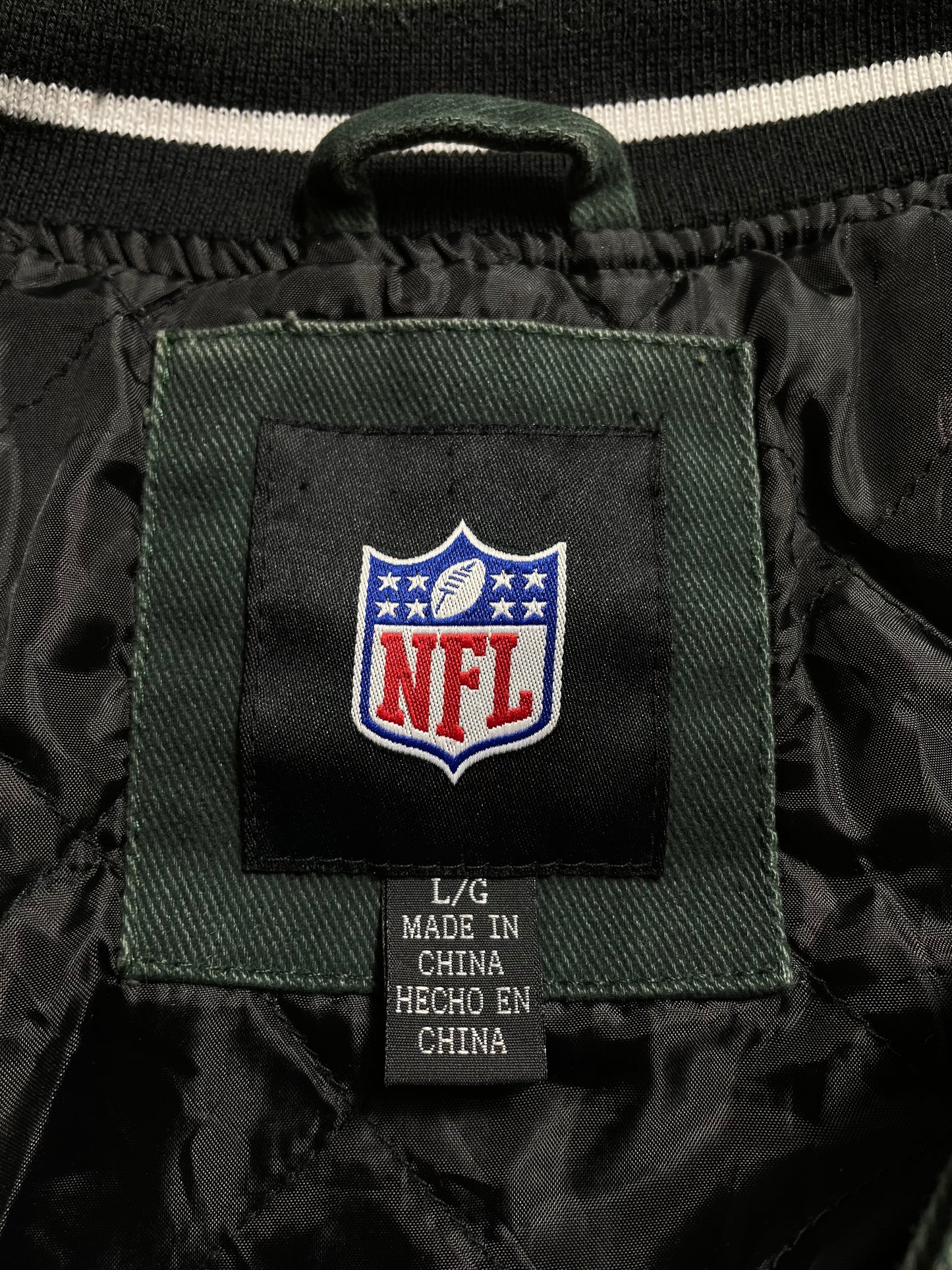 Vintage NEW YORK JETS Size L NFL Racing Jacket  / K8383