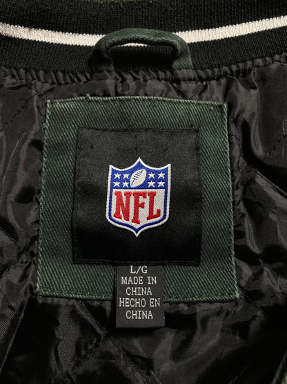 Vintage NEW YORK JETS Size L NFL Racing Jacket  / K8383