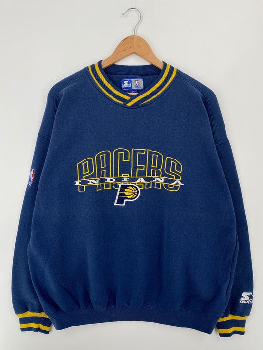 90's STARTER x INDIANA PACERS Size XL Vintage NBA Sweat-Shirt / A9082