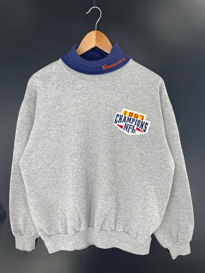 1997 DENVER BRONCOS Made in USA Size L Vintage NFL Sweat-Shirts/ K8769