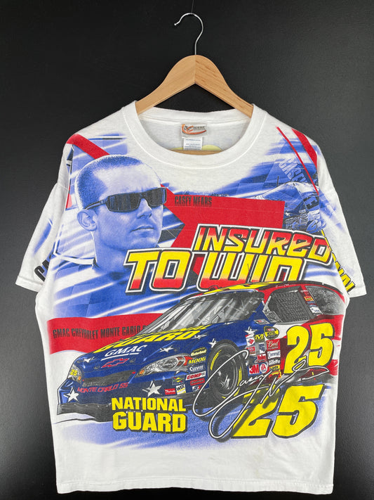 2007 NASCAR x GASEY MEARS Size L Vintage Racing T-Shirt / E6424T