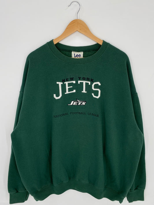 90’s NEW YORK JETS Made in USA Size XXL NFL Sweat shirt / K7294