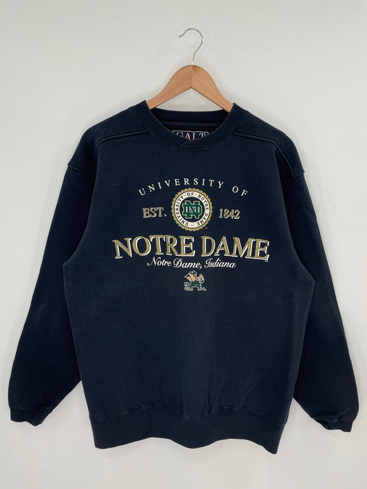 90's NOTRE DAME Made in USA Size M Vintage College Sweat shirt / K8925