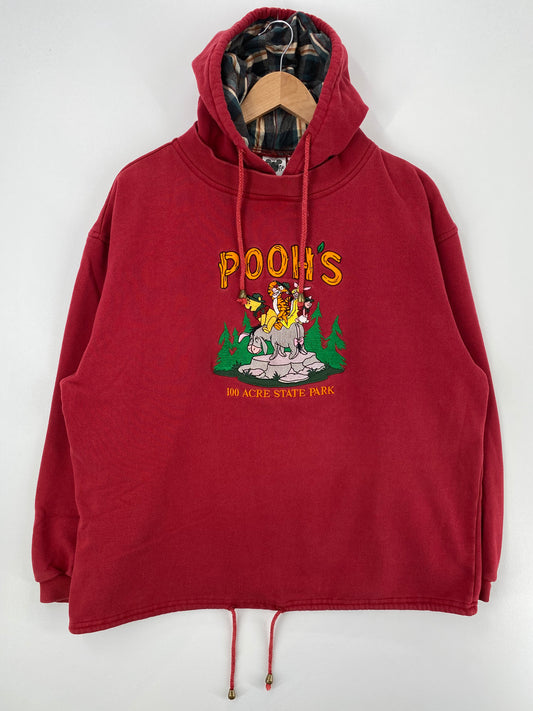 00' DISNEY WINNIE THE POOH Size No Tag(Approx.XL) Vintage Hoodie Sweat-Shirt / A728