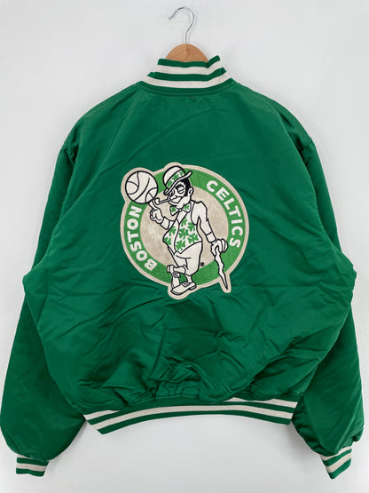 90's STARTER x BOSTON CELTICS Made in USA Size XL Vintage NBA Nylon Padded Jacket / E863