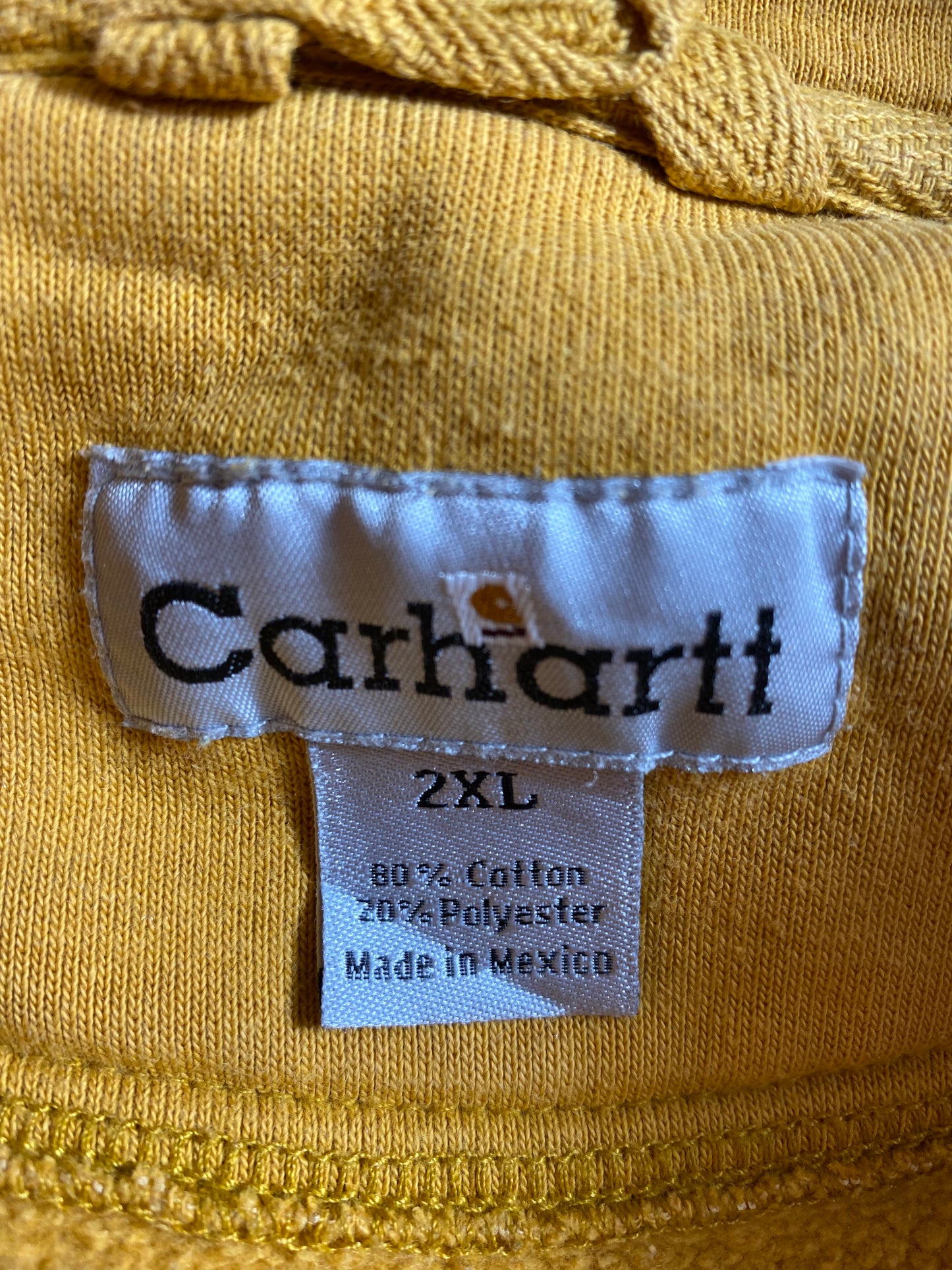Vintage CARHARTT Size XXL Half Zip Hoodie Sweat-Shirt / K8780