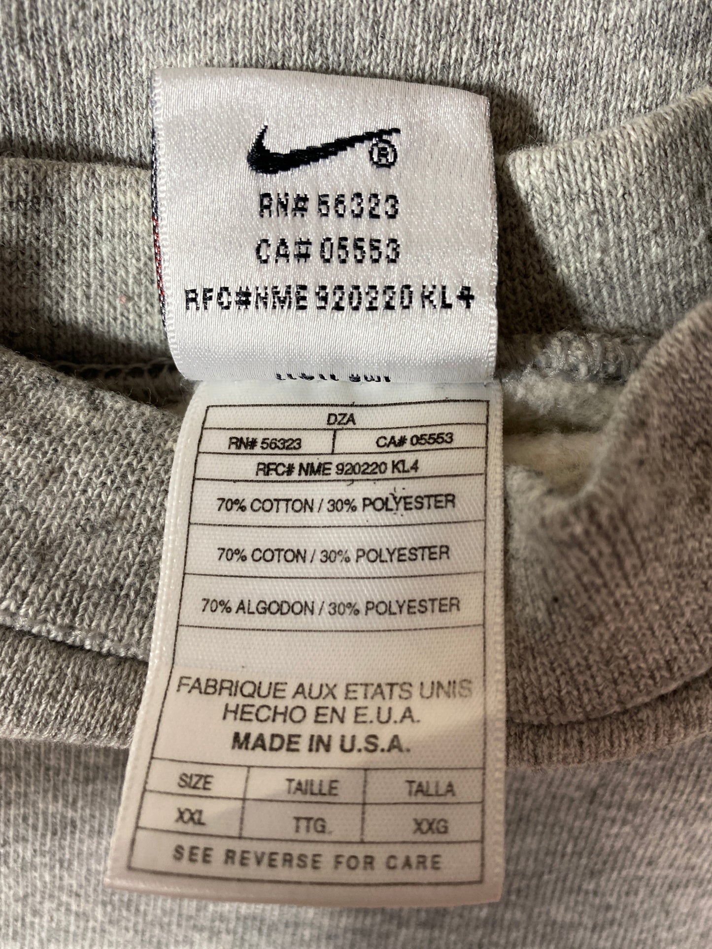 90's NIKE MINI SWOOSH Made in USA Size XXL Vintage Sweat-Shirt / A1329