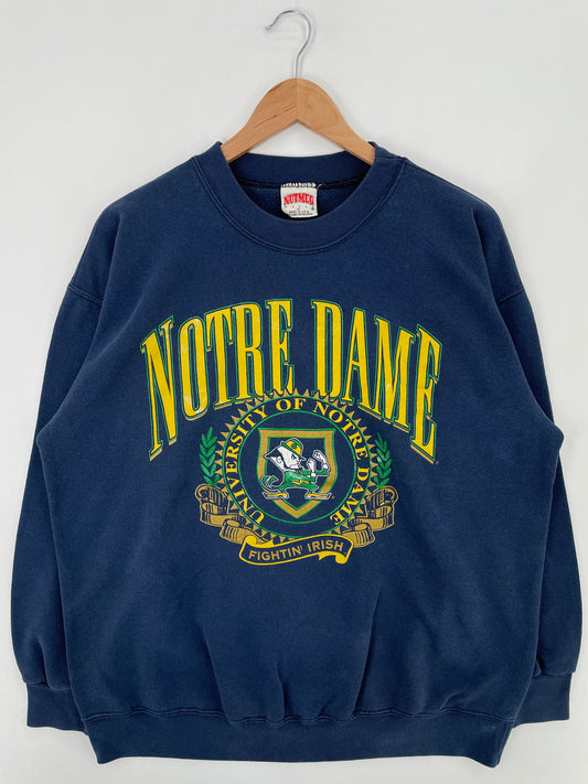 90's NOTRE DAME Made in USA Size XL Vintage College Sweat-shirt / E1301S