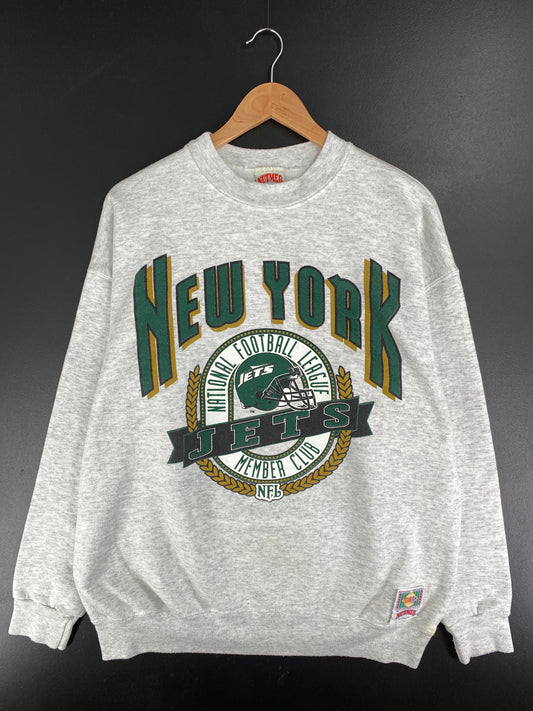 90's NEW YORK JETS Made in USA Size XL Vintage NFL Sweat-shirt / E2224S