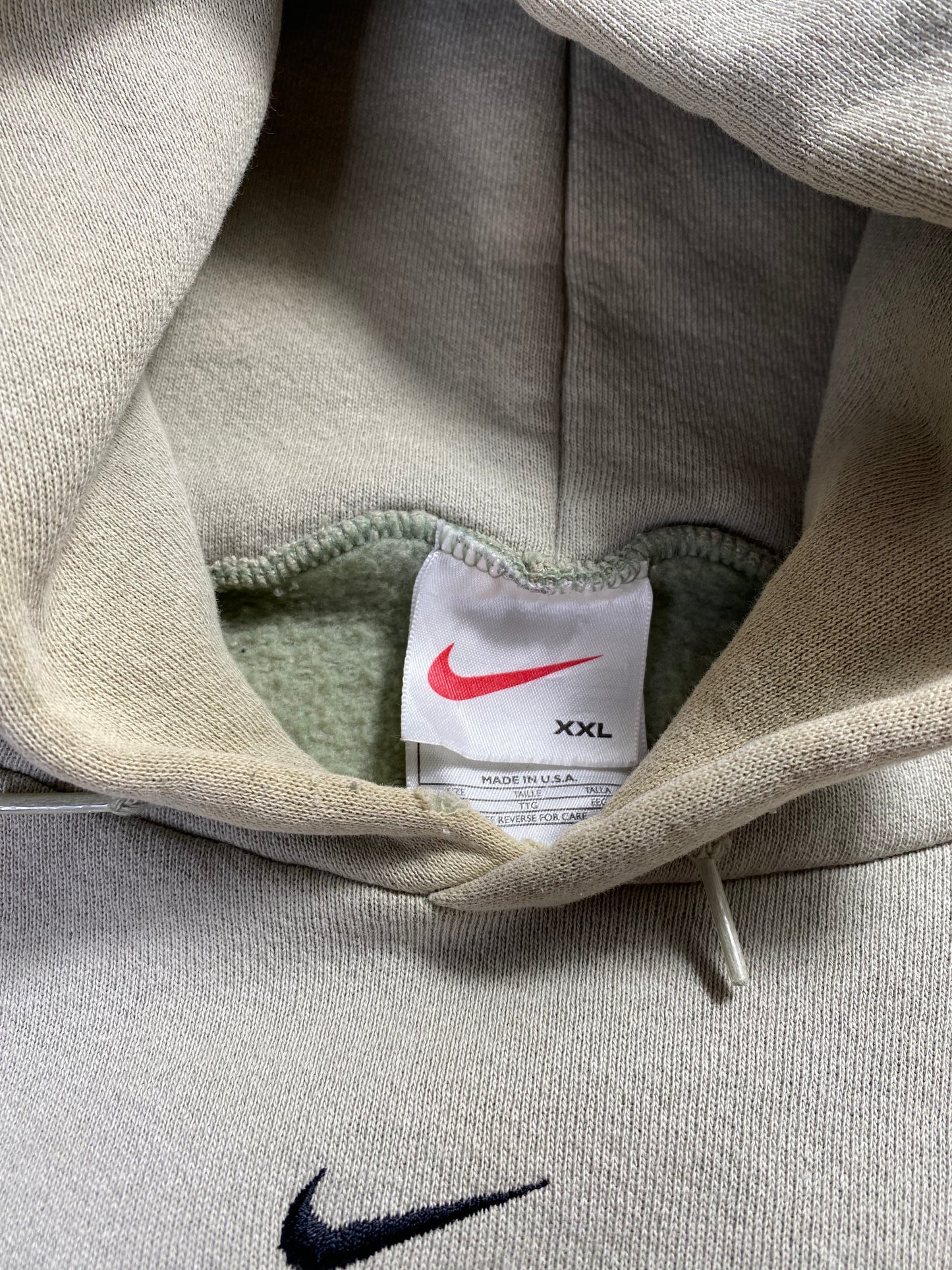 90's NIKE CENTER SWOOSH Made in USA Size XXL Vintage Hoodie Sweat-shirt / A689