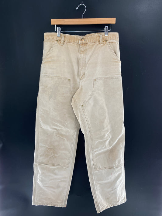 90’s CARHARTT Made in USA Size W34xL32 Double Knee Pants / A7563