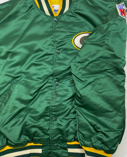 90's Starter x Packers Made in USA Vintage NFL Padded Nylon Jacket / 5031