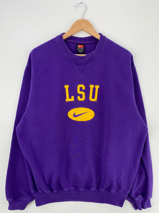 00' NIKE LSU Size M Vintage College Sweat-shirt / A640