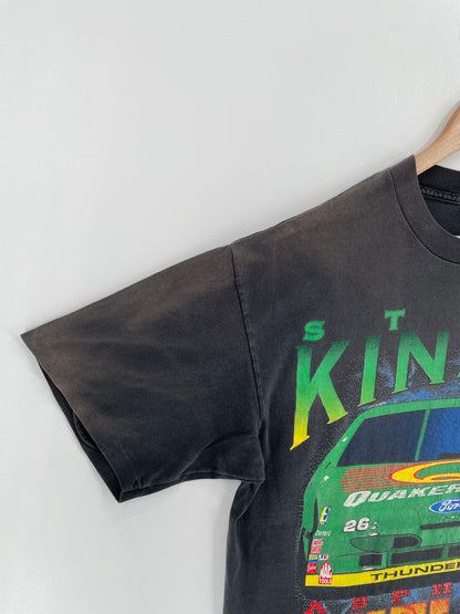 90’s NASCAR x STEVE KINSER Size No Tag (Approx.L-XL) Vintage racing T- Shirt / A1933