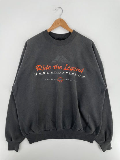 1997 HARLEY DAVIDSON Size No tag (Approx.XL) Vintage Sweat-shirt / A5166