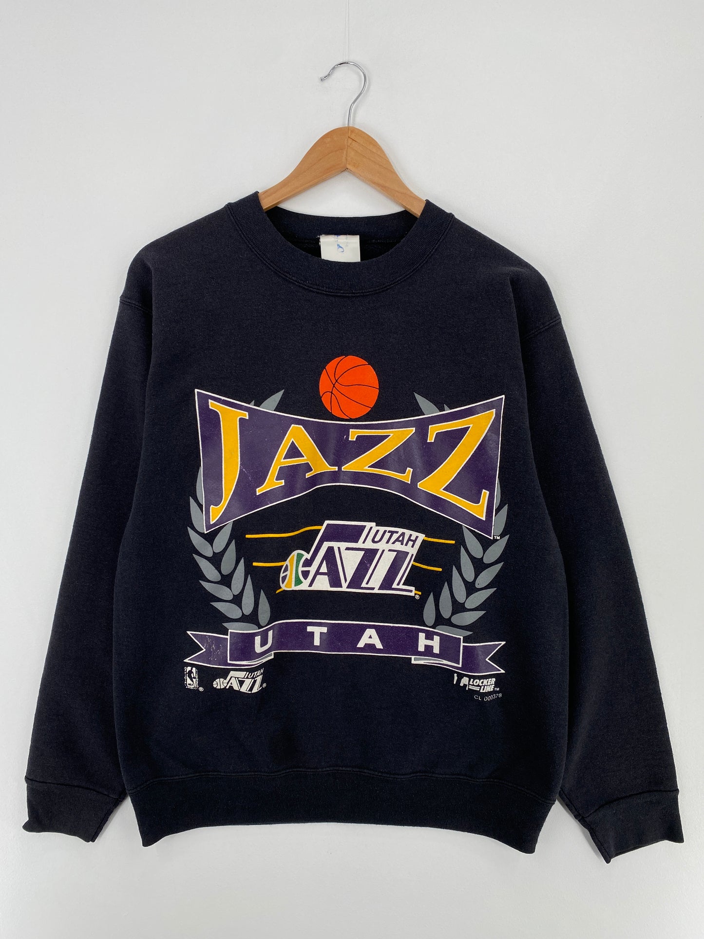 90's UTAH JAZZ Made in USA Size M Vintage NBA Sweat-shirt / A9961