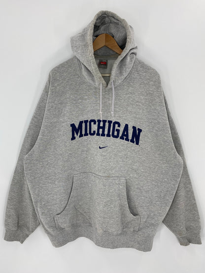 00' NIKE UNIVERSITY OF MICHIGAN Size XXL Vintage Hoodie Sweat-shirt / K5960