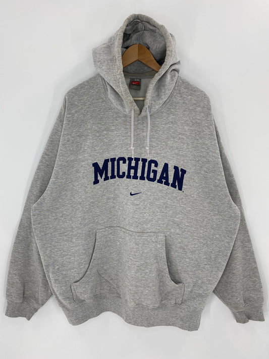 00' NIKE UNIVERSITY OF MICHIGAN Size XXL Vintage Hoodie Sweat-shirt / K5960