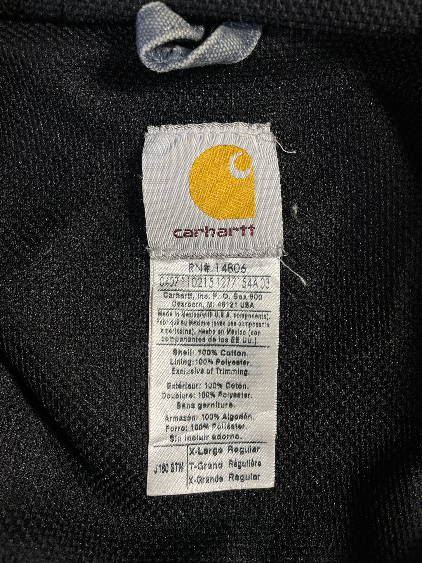 Vintage CARHARTT Size XL Hoodie Duck Jacket / A8738