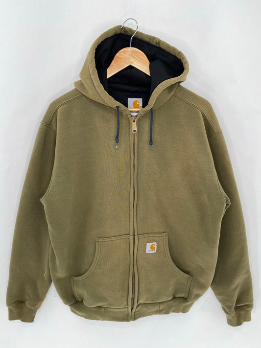 Vintage Carhartt Made in Mexico Size M Faded Vintage Zip-up Heavy Sweat-Shirt  / 6014