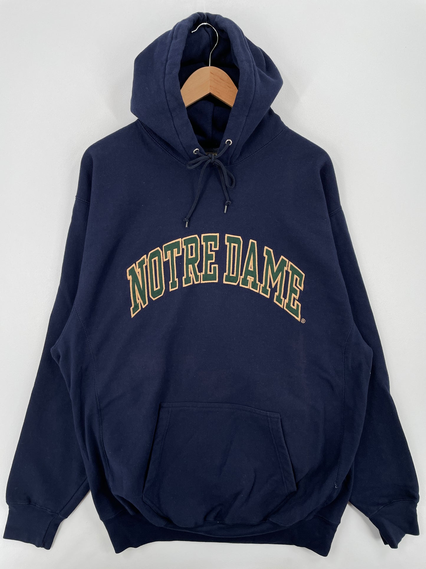 Vintage NOTRE DAME Size XL Vintage College Hoodie Sweat-Shirt / A6541