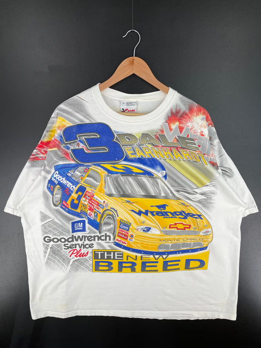 90's NASCAR DALE EARNHARDT Made in USA Size XXL Vintage Racing T-Shirt / A2232