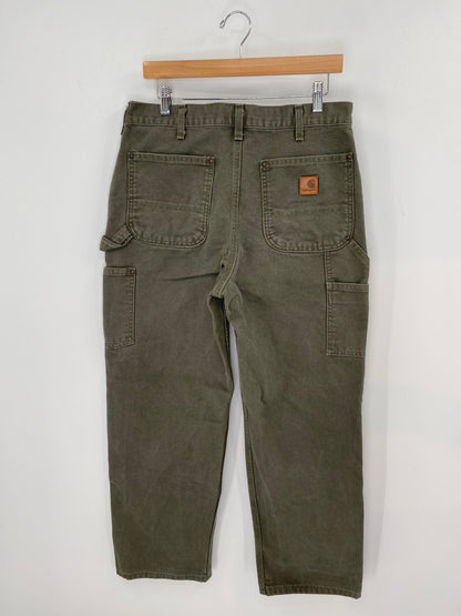 Vintage CARHARTT Double Knee Size 33x30 Duck Pants / K8065