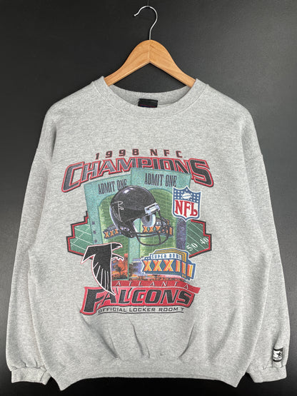 1998 STARTER x ATLANTA FALCONS Size L Vintage NFL Sweat-Shirt / E1519S