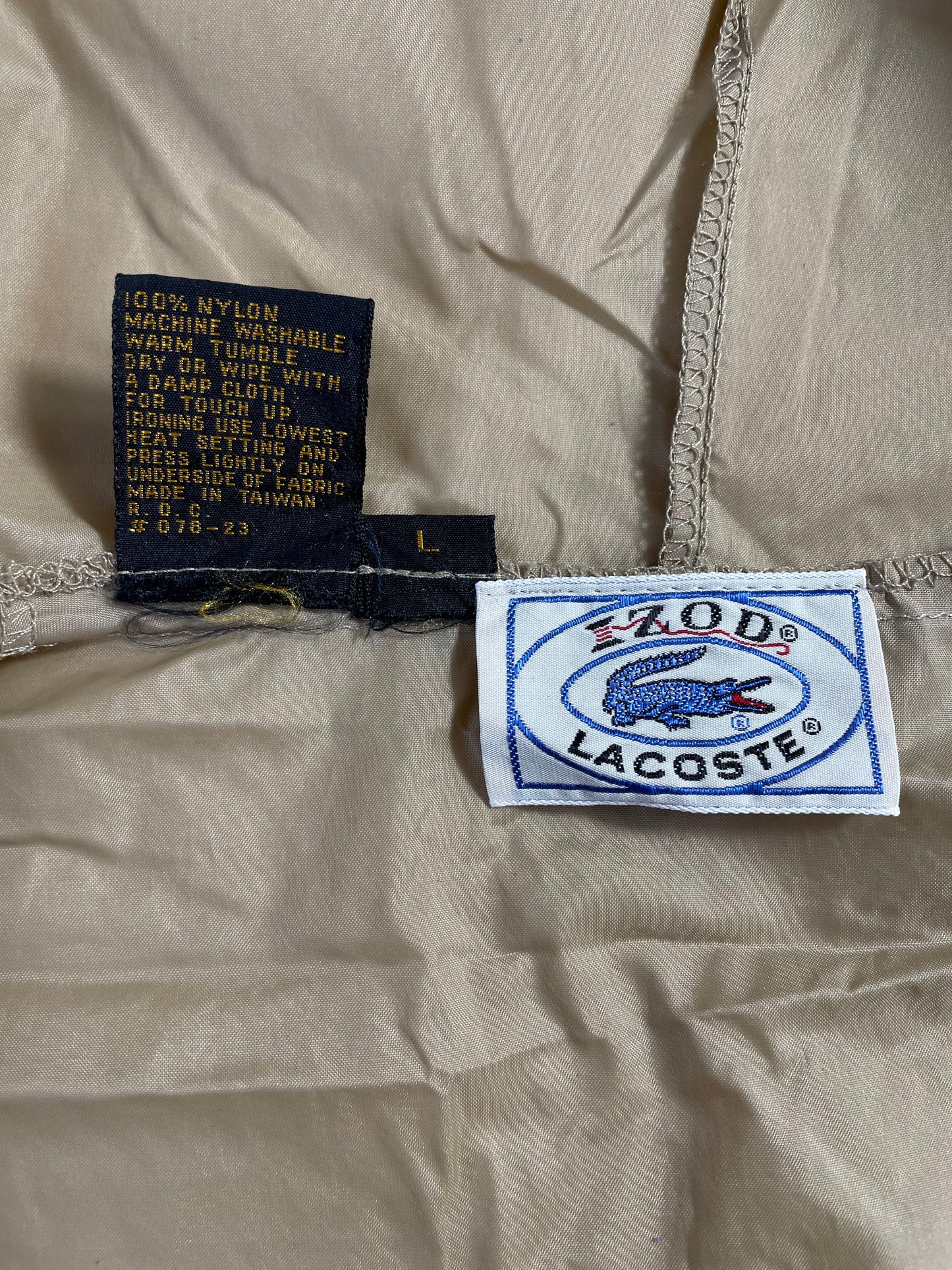 80's IZOD LACOSTE Size L Vintage Nylon Jacket / E1480N