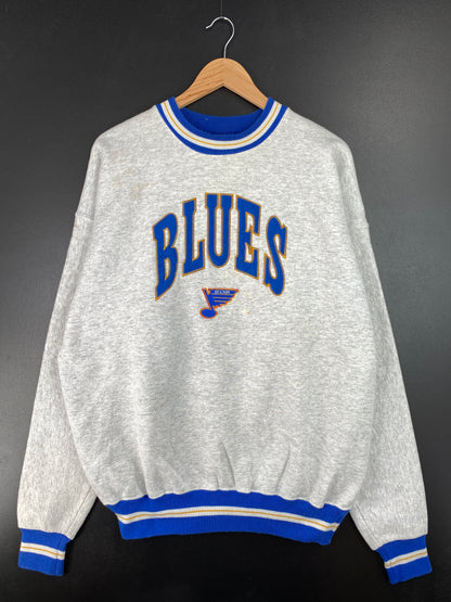 90's BLUES Approx. Size XXL Vintage NFL Sweat - Shirt / A7048
