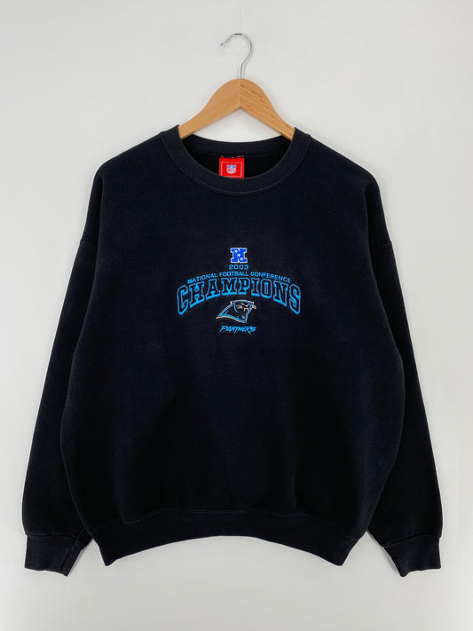 Vintage CAROLINA PANTHERS Size L NFL Sweat-shirt / A9894