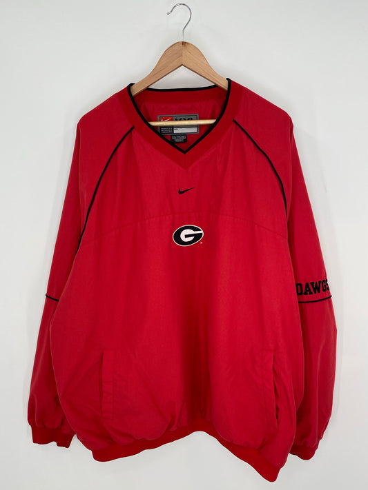 00' NIKE GEORGIA BULLDOGS Size XXL Vintage College Nylon Jacket  / K9060