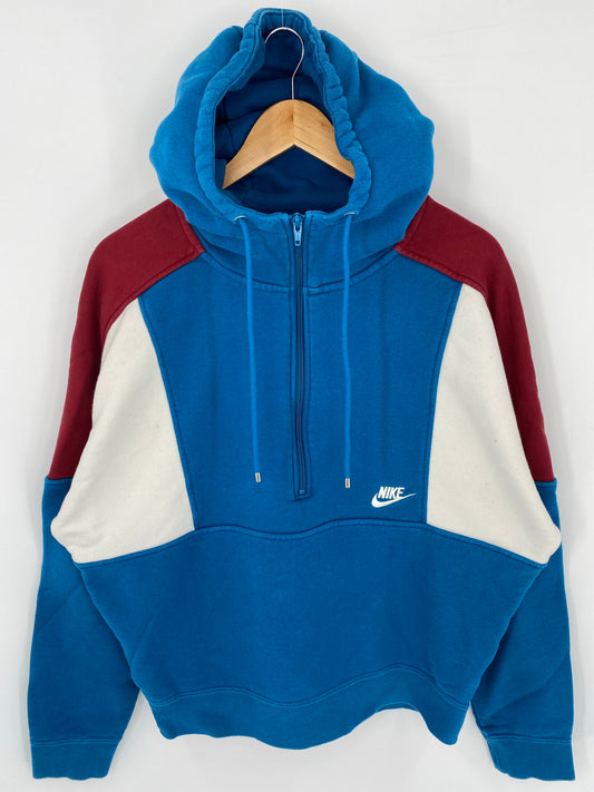 00' NIKE Size M Vintage Hoodie Half Zip-up Sweat-shirt / K7836