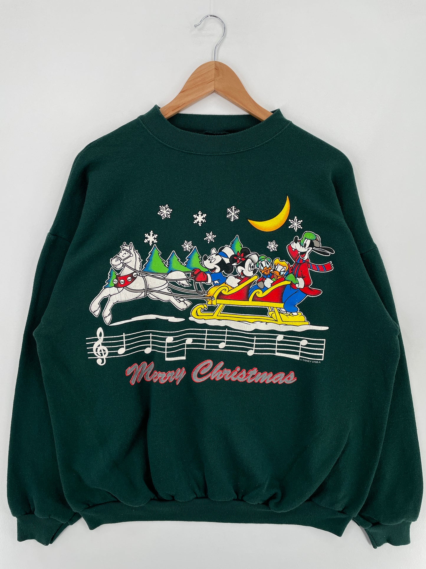 90's DISNEY CHRISTMAS Size XL Vintage Sweat-shirt / E665