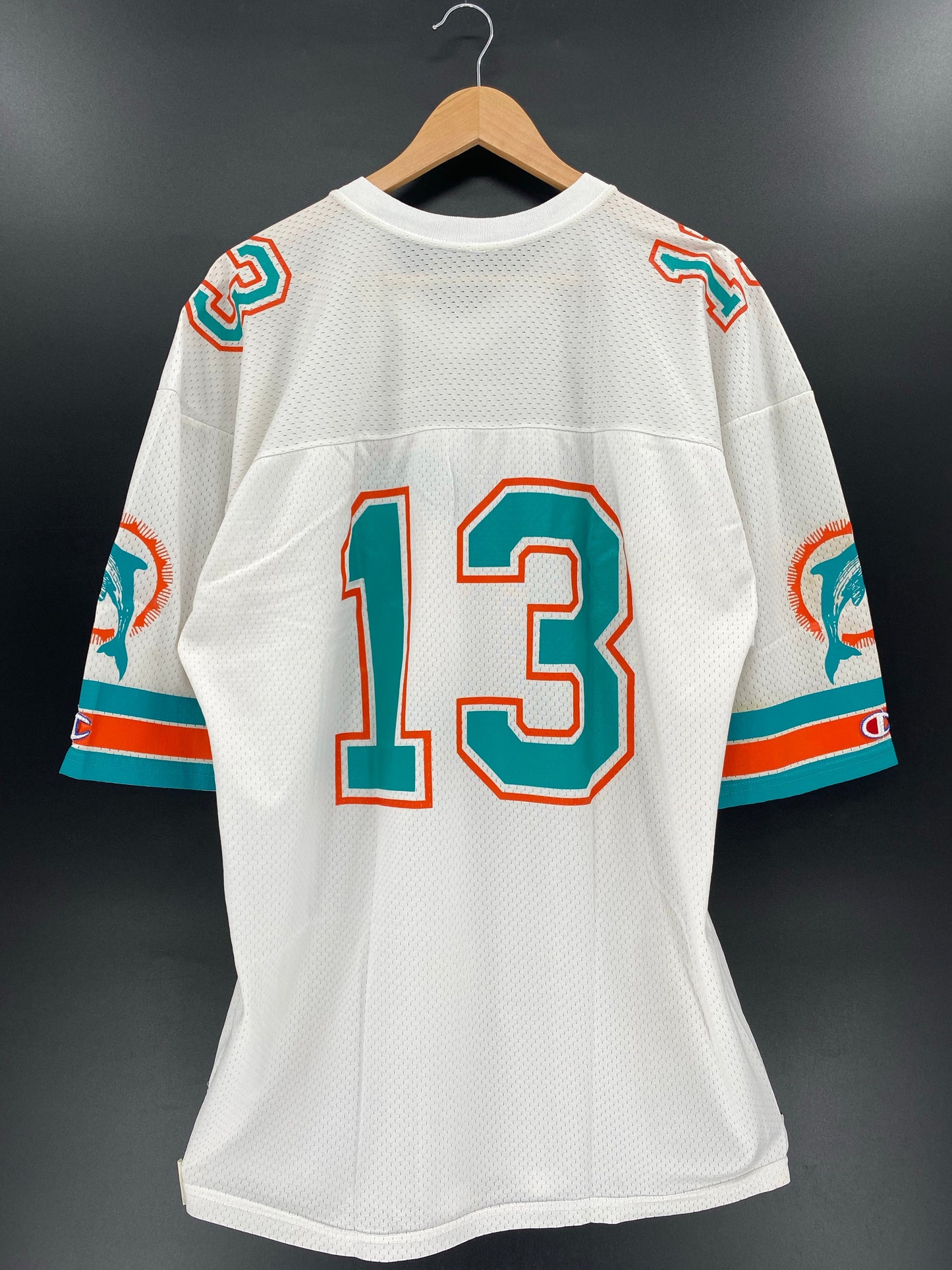 90’s Champion x MIAMI DOLPHINS MADE IN USA Size 48 NFL Game Shirt / A9986