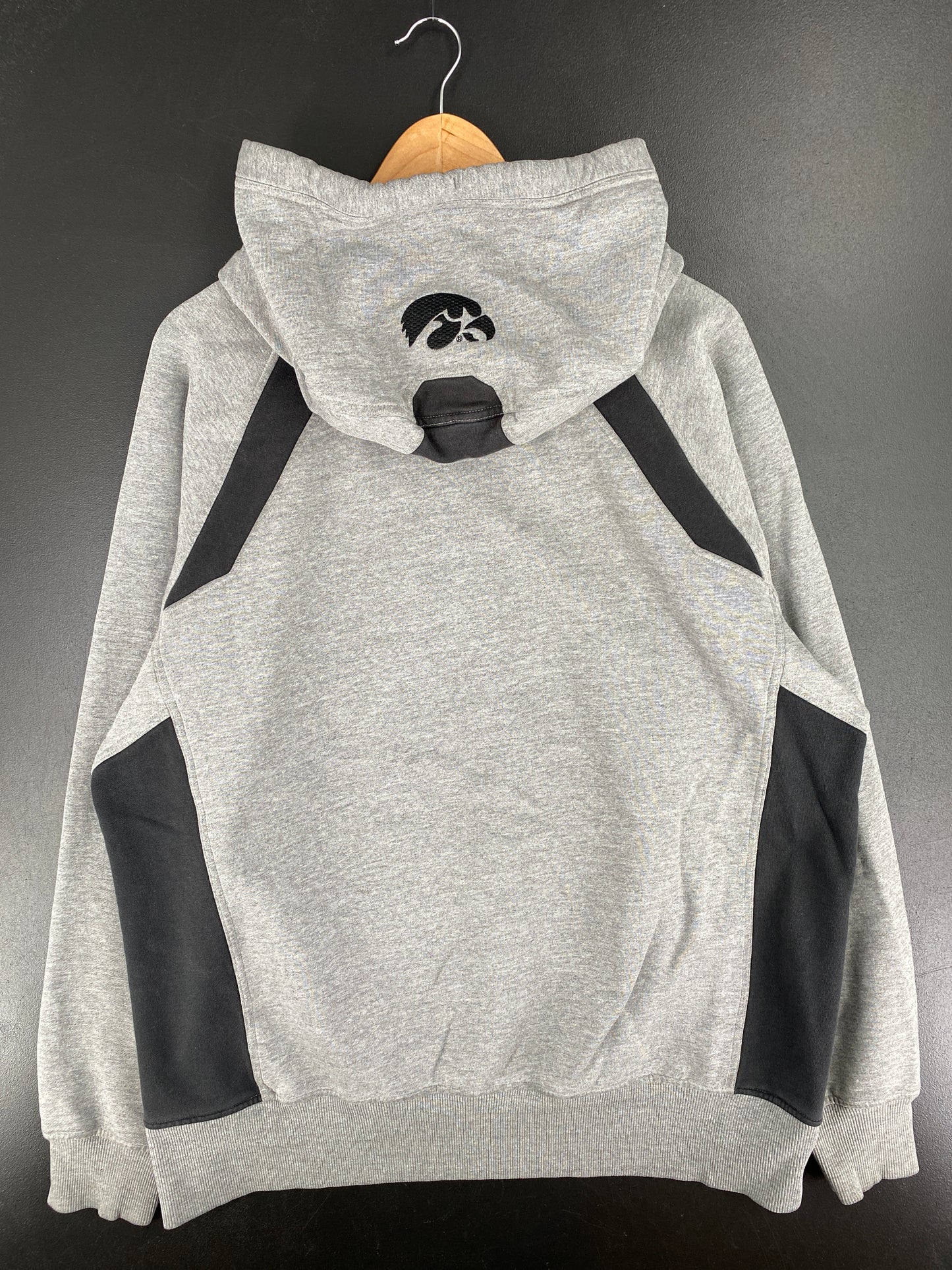00’ NIKE IOWA HAWKEYES Size L Vintage College Hoodie Sweat-Shirt / A6374