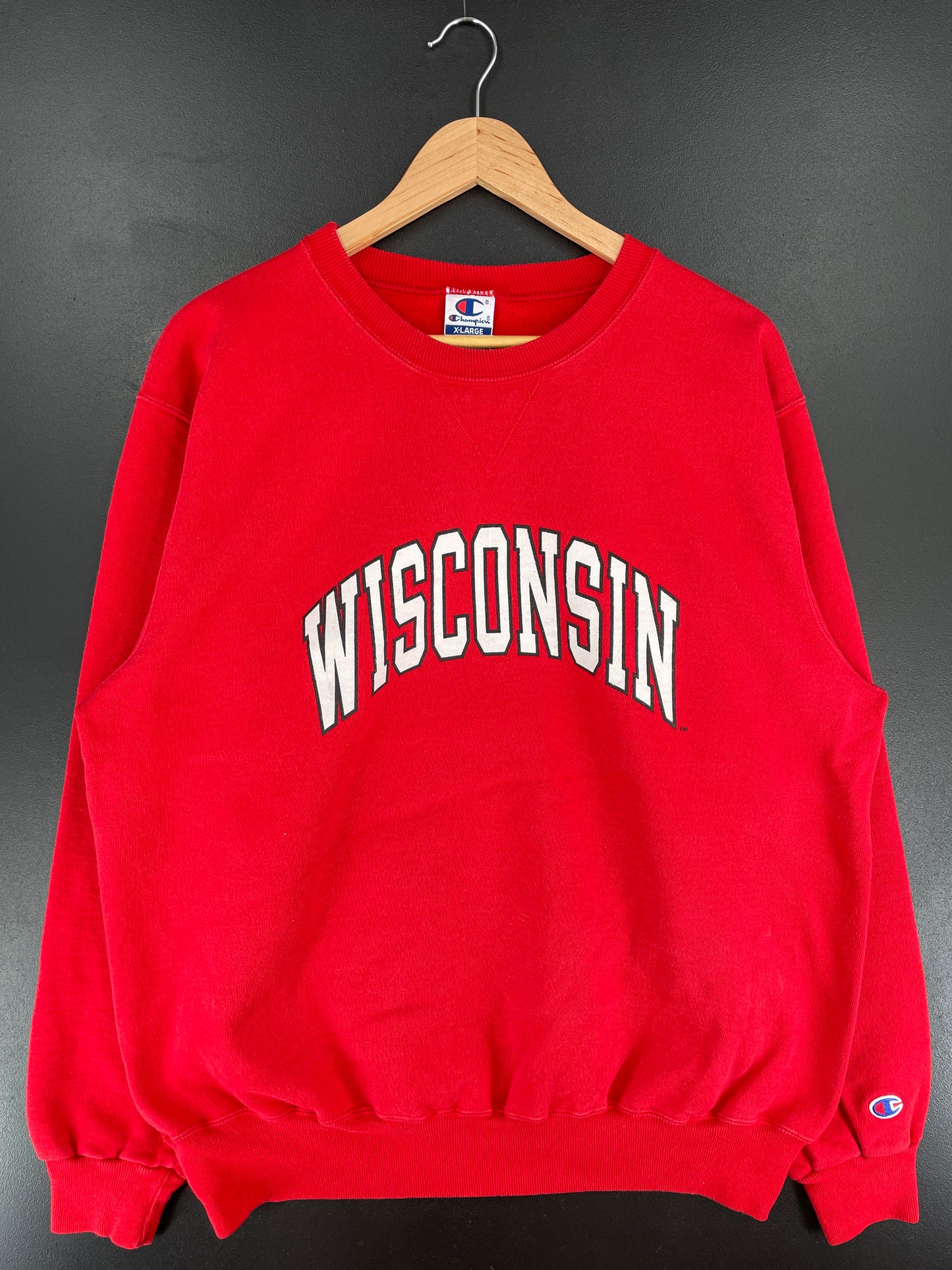 90's CHAMPION x WISCONSIN Size XL Vintage Sweat-shirt / E5736S