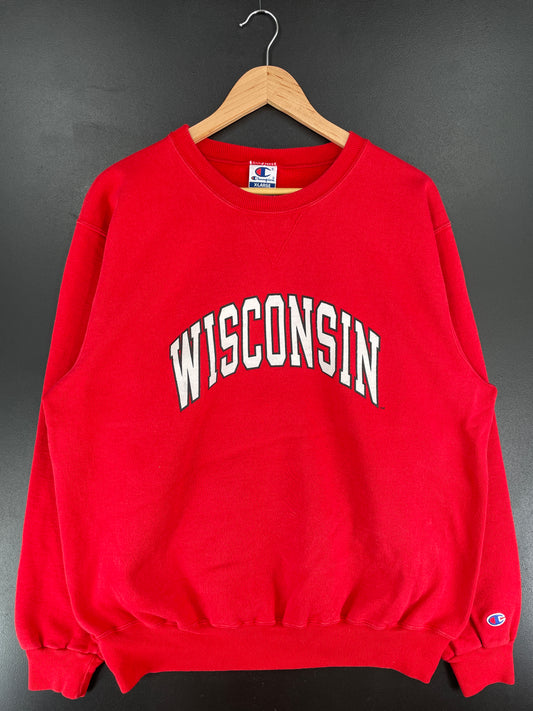 90's CHAMPION x WISCONSIN Size XL Vintage Sweat-shirt / E5736S